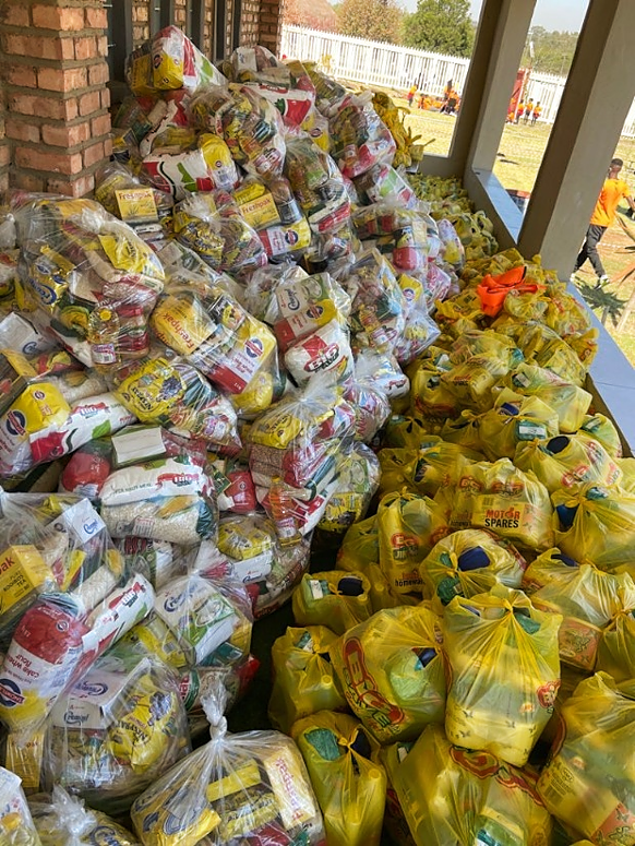 Food Parcels handed out on Sport Day 